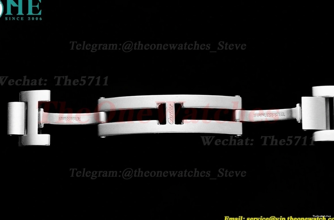 Cartier AF SS Ballon Quartz 33mm Dia De SS Bleu White 0131